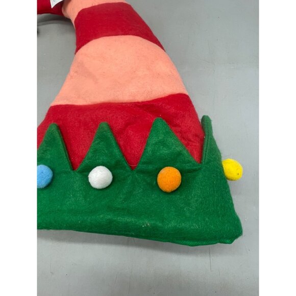 Christmas wonder shop elf hat striped pink red bell palm palms ages 16+ os READ - Picture 5 of 10
